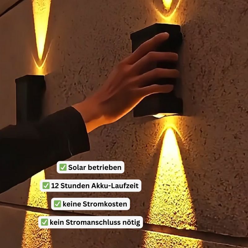 Solar LED Wandlampe Outdoor